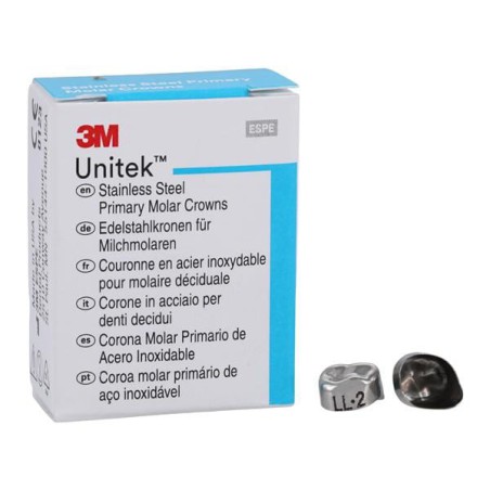 3M Unitek Stainless Steel Crowns Size 2 1st Pri LLM Replacement Crowns 5/Bx