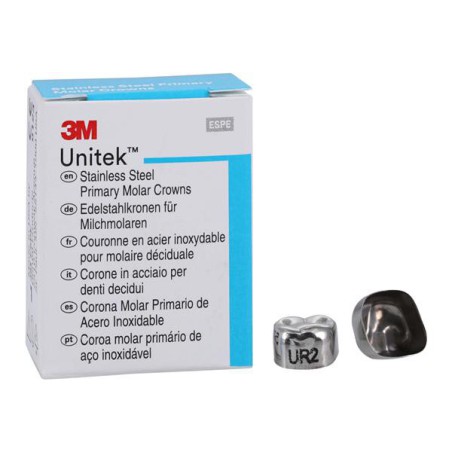 3M Unitek Stainless Steel Crowns Size 2 2nd Prim URM Replacement Crowns 5/Bx