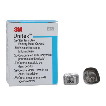 3M Unitek Stainless Steel Crowns Size 3 2nd Prim URM Replacement Crowns 5/Bx