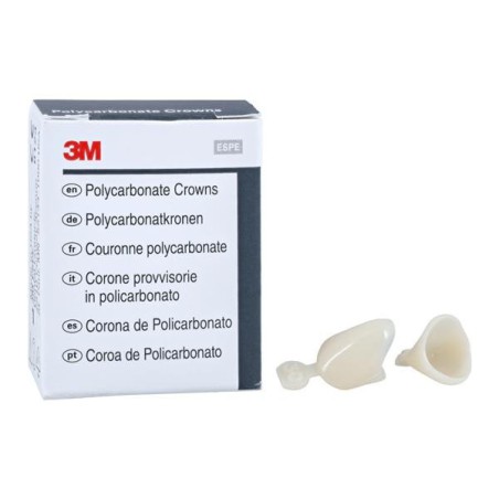 3M Polycarbonate Crowns Size 30 Rght Cspd Upr&Lwr Replacement Crowns 5/Bx