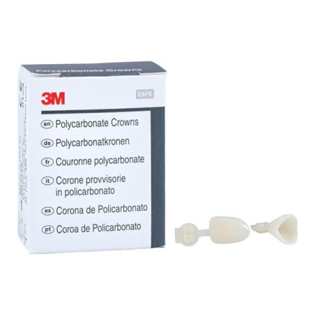 3M Polycarbonate Crowns Size 25 Upper Left Lateral Replacement Crowns 5/Bx