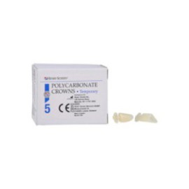 Polycarbonate Replacement Crowns Size 62 Lower Anterior Refill 5/Bx