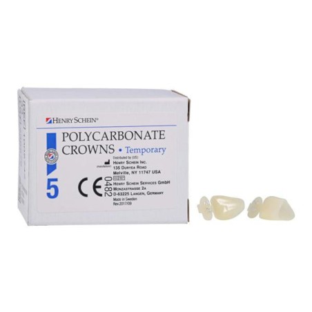 Polycarbonate Replacement Crowns Size 28 Upper Left Lateral Refill 5/Bx