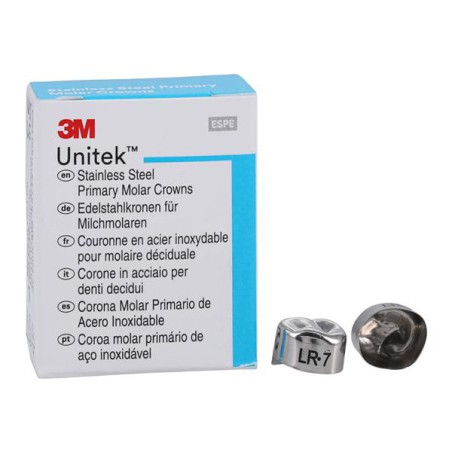 3M Unitek Stainless Steel Crowns Size 7 1st Pri LRM Replacement Crowns 5/Bx