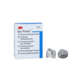 3M Iso-Form Temporary Metal Crowns Size U49 1st ULB Replacement Crowns 5/Bx