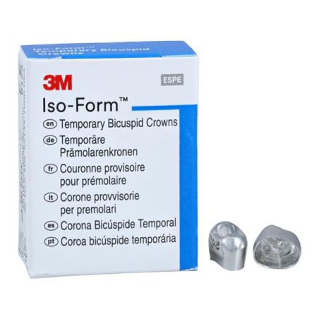 3M Iso-Form Temporary Metal Crowns Size U41 1st ULB Replacement Crowns 5/Bx