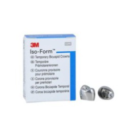 3M Iso-Form Temporary Metal Crowns Size U44 1st URB Replacement Crowns 5/Bx