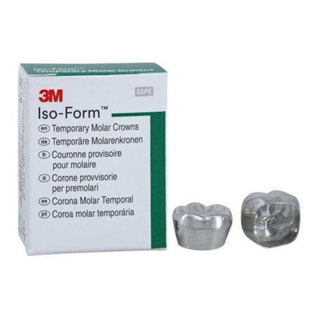 3M Iso-Form Temporary Metal Crowns Size L69 1st LLM Replacement Crowns 5/Bx