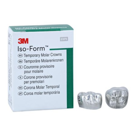 3M Iso-Form Temporary Metal Crowns Size L60 1st LRM Replacement Crowns 5/Bx