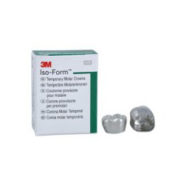 3M Iso-Form Temporary Metal Crowns Size L64 1st LRM Replacement Crowns 5/Bx