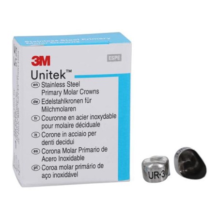 3M Unitek Stainless Steel Crowns Size 3 1st Pri URM Replacement Crowns 5/Bx