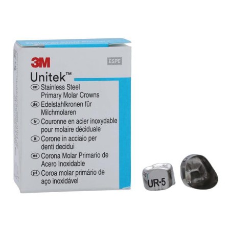 3M Unitek Stainless Steel Crowns Size 5 1st Pri URM Replacement Crowns 5/Bx