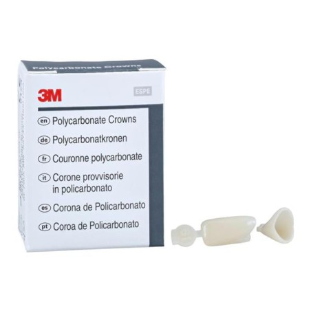 3M Polycarbonate Crowns Size 61 Lower Anterior Replacement Crowns 5/Bx