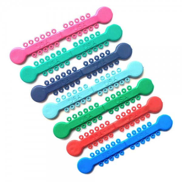 Versa-Tie, Elastomeric Ligature Ties, Ruby Red