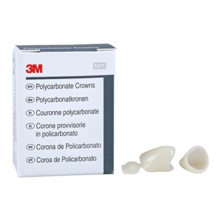 3M Polycarbonate Crowns Size 16 Upper Left Central Replacement Crowns 5/Bx