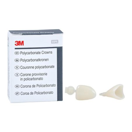 3M Polycarbonate Crowns Size 12 Upper Right Central Replacement Crowns 5/Bx