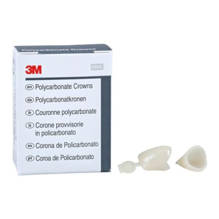 3M Polycarbonate Crowns Size 15 Upper Left Central Replacement Crowns 5/Bx