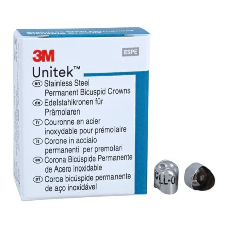 3M Unitek Stainless Steel Crowns Size 0 1st Perm LLB Replacement Crowns 5/Bx