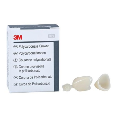 3M Polycarbonate Crowns Size 302 Lft Cspd Upr&Lwr Replacement Crowns 5/Bx