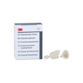 3M Polycarbonate Crowns Size 301 Rght Cspd Upr&Lwr Replacement Crowns 5/Bx