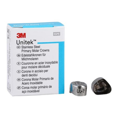 3M Unitek Stainless Steel Crowns Size 7 1st Pri ULM Replacement Crowns 5/Bx