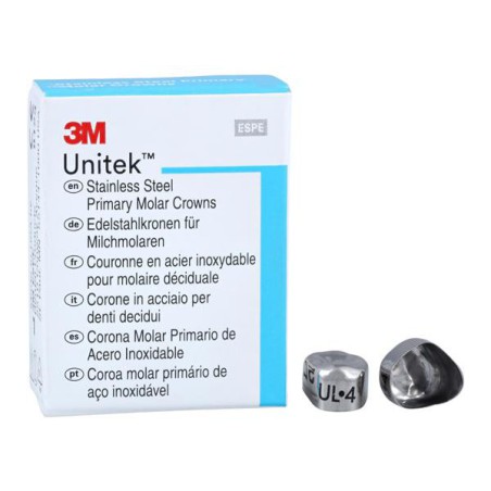 3M Unitek Stainless Steel Crowns Size 4 1st Pri ULM Replacement Crowns 5/Bx