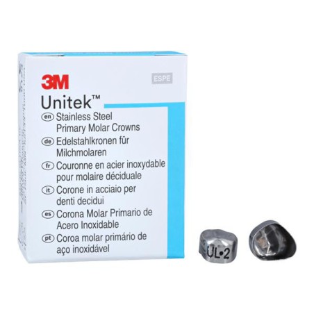 3M Unitek Stainless Steel Crowns Size 2 1st Pri ULM Replacement Crowns 5/Bx