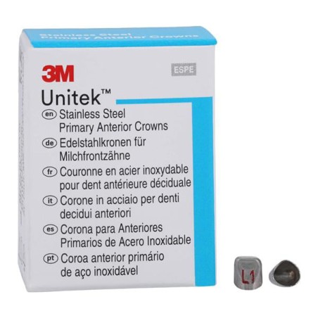 3M Unitek Stainless Steel Crowns Size 1UL Prim Ant Upr Lft Ltrl Refill 5/Bx