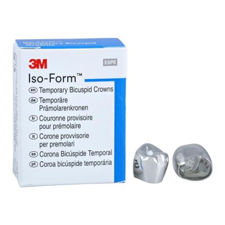 3M Iso-Form Temporary Metal Crowns Size L59 2nd LLB Replacement Crowns 5/Bx