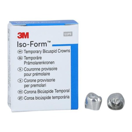 3M Iso-Form Temporary Metal Crowns Size L51 2nd LLB Replacement Crowns 5/Bx