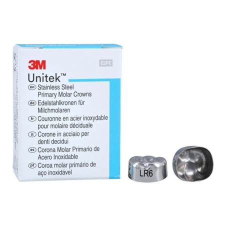 3M Unitek Stainless Steel Crowns Size 6 2nd Prim LRM Replacement 5/Bx