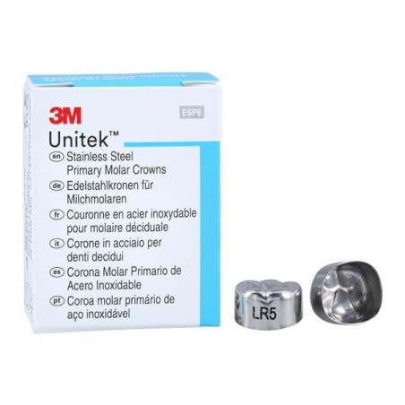 3M Unitek Stainless Steel Crowns Size 5 2nd Prim LRM Replacement Crowns 5/Bx