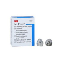 3M Iso-Form Temporary Metal Crowns Size L49 1st LLB Replacement Crowns 5/Bx