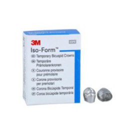 3M Iso-Form Temporary Metal Crowns Size L40 1st LRB Replacement Crowns 5/Bx