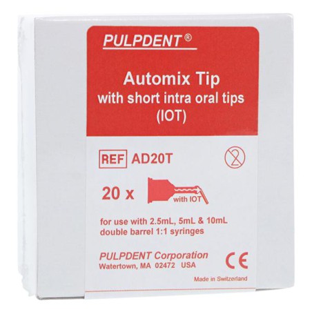 Automix Intraoral Tips f/ w/ 2.5mL 5mL & 10mL 1:1 AM Syrngs 20/Pk