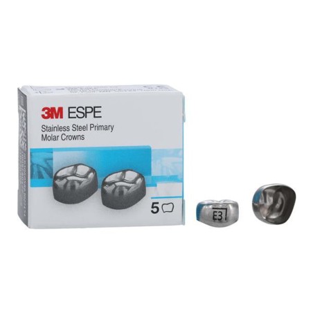 3M Stainless Steel Crowns Size ELR3 2nd Prim LRM Replacement 5/Bx