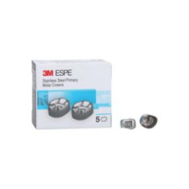 3M Stainless Steel Crowns Size DLR2 1st Pri LRM Replacement 5/Bx