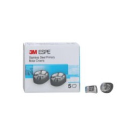 3M Stainless Steel Crowns Size DLR3 1st Pri LRM Replacement 5/Bx