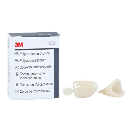 3M Polycarbonate Crowns Size 103 Upper Left Central Replacement Crowns 5/Bx