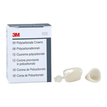 3M Polycarbonate Crowns Size 102 Upper Left Central Replacement Crowns 5/Bx