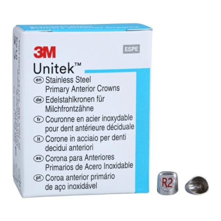 3M Unitek Stainless Steel Crowns Size 2UR Prim Ant UR Lat Refill 5/Bx