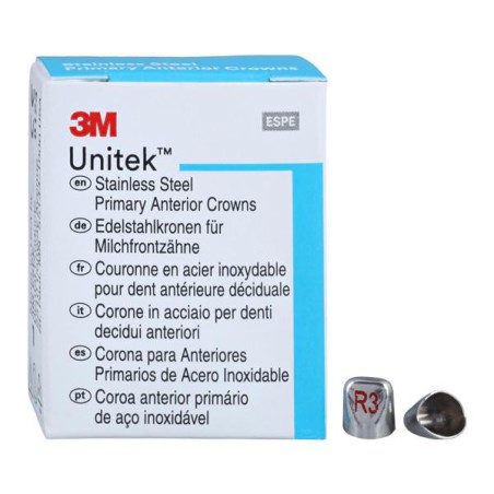 3M Unitek Stainless Steel Crowns Size 3UR Prim Ant UR Lat Replacement 5/Bx