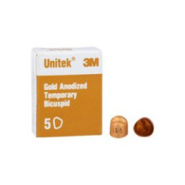 3M Unitek Gold Anodized Crowns Size 5 1st LRB Replacement Crowns 5/Bx