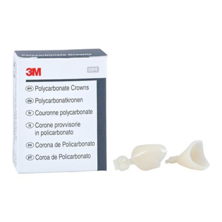 3M Polycarbonate Crowns Size 38 Lft Cspd Upr&Lwr Replacement Crowns 5/Bx