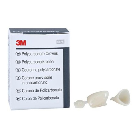 3M Polycarbonate Crowns Size 2 Upper Right Lateral Replacement Crowns 5/Bx