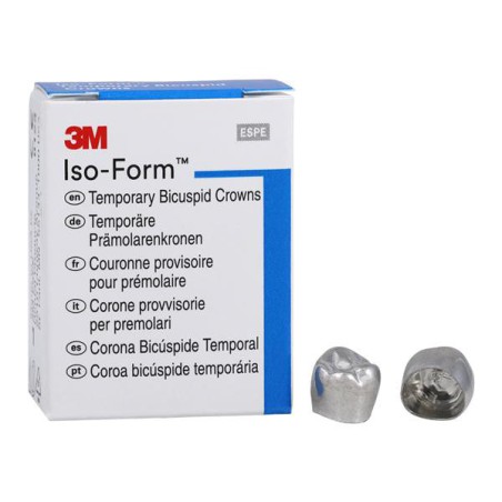 3M Iso-Form Temporary Metal Crowns Size L55 2nd LLB Replacement Crowns 5/Bx