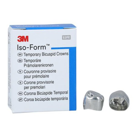 3M Iso-Form Temporary Metal Crowns Size L56 2nd LRB Replacement Crowns 5/Bx