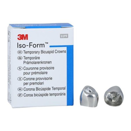 3M Iso-Form Temporary Metal Crowns Size L49 1st LLB Replacement Crowns 5/Bx