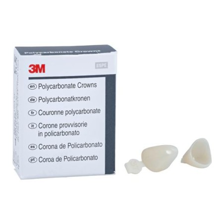 3M Polycarbonate Crowns Size 37 Lft Cspd Upr&Lwr Replacement Crowns 5/Bx