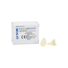 Polycarbonate Replacement Crowns Size 101 Upper Right Central Refill 5/Bx